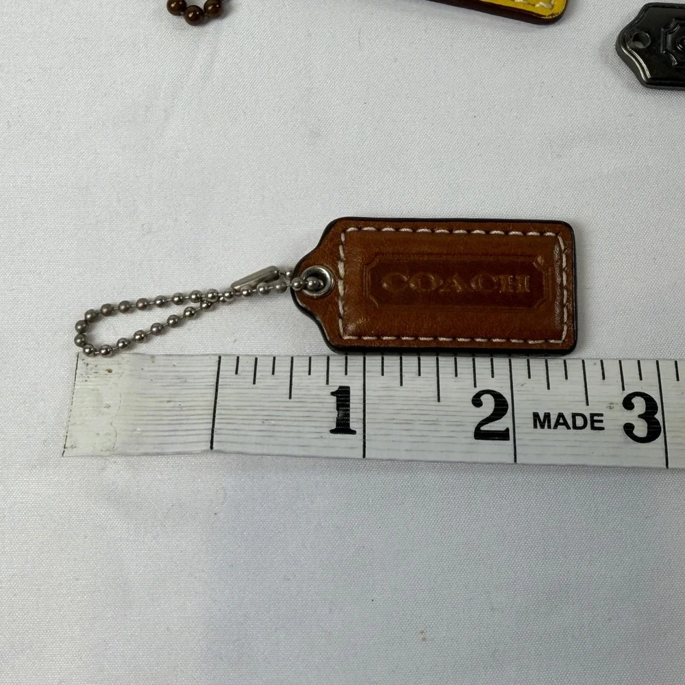 Coach Hangtag Lot Unisex OS Multicolor Leather Metal Replacement Bag Charm Fob